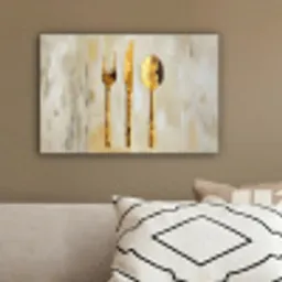 Verf - Goud - Bestek canvas 2cm klein -sfeer3