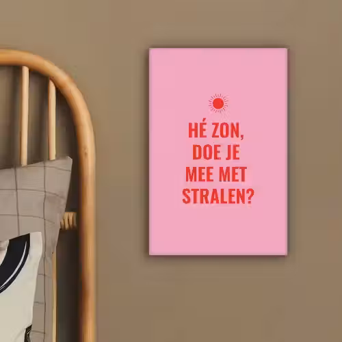 Roze - Zon - Quote canvas 2cm klein -sfeer3