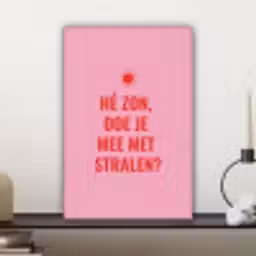 Roze - Zon - Quote canvas 2cm klein -sfeer6