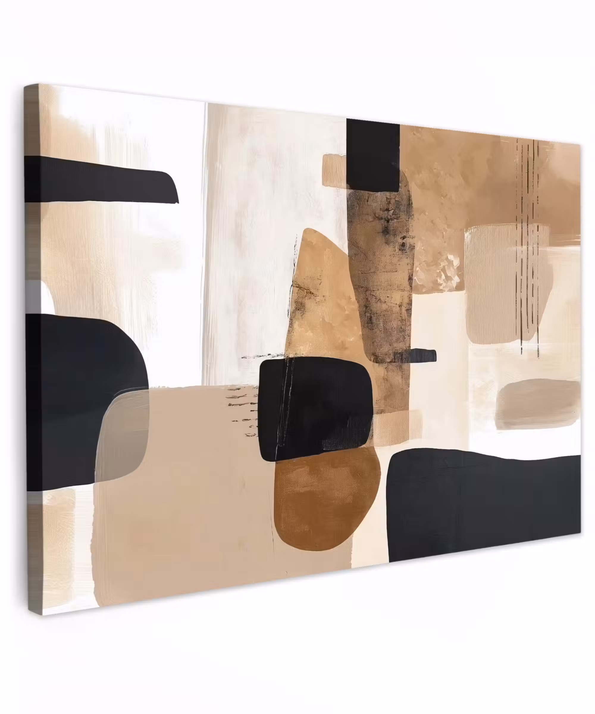 Canvas Print - Planes - Abstract - Black - Stripes