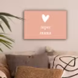 Presentje voor Moederdag super mama lichtroze/wit canvas 2cm klein -sfeer1