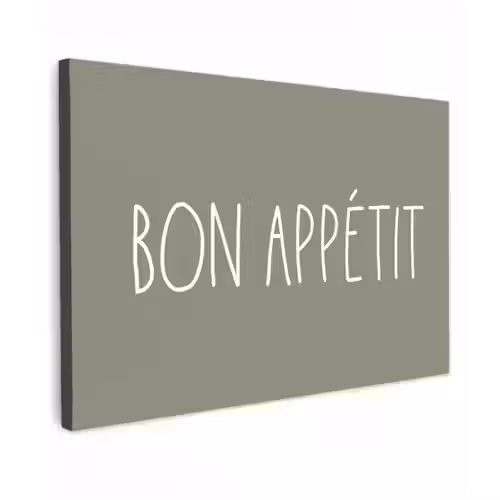 Spreuken - Bon appétit - Quotes - Eet smakelijk - Eten canvas 2cm klein -z3d
