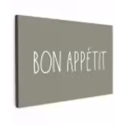 Spreuken - Bon appétit - Quotes - Eet smakelijk - Eten canvas 2cm klein -z3d