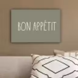 Spreuken - Bon appétit - Quotes - Eet smakelijk - Eten canvas 2cm klein -sfeer3