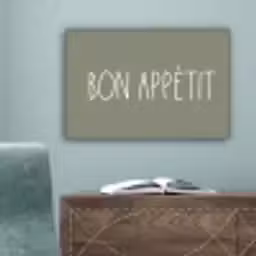 Spreuken - Bon appétit - Quotes - Eet smakelijk - Eten canvas 2cm klein -sfeer4