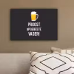 Spreuken - Proost op de beste vader - Quotes - Papa canvas 2cm klein -sfeer3