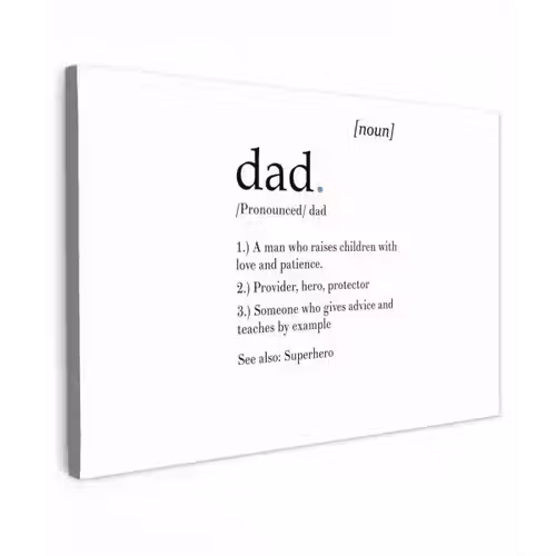 Spreuken - Papa definitie - Quotes - Dad canvas 2cm klein -z3d