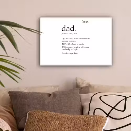 Spreuken - Papa definitie - Quotes - Dad canvas 2cm klein -sfeer1