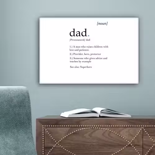 Spreuken - Papa definitie - Quotes - Dad canvas 2cm klein -sfeer4
