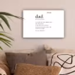 Spreuken - Papa definitie - Quotes - Dad canvas 2cm klein -sfeer1