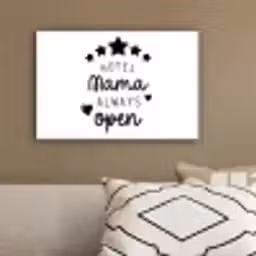 Spreuken - Hotel mama always open - Mama - Quotes canvas 2cm klein -sfeer3
