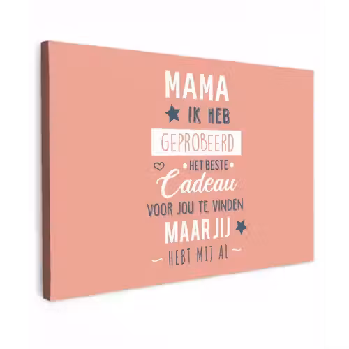Spreuken - Mama - Quotes - Mama jij hebt ons al canvas 2cm klein -z3d