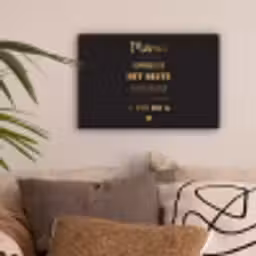 Spreuken - Quotes Mama Je Hebt Ons Al - Moeder - Moederdag cadeau voor mama - Goud canvas 2cm klein -sfeer1