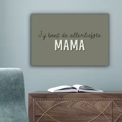Spreuken - Quotes Jij bent de allerliefste Mama - Moederdag - Moeder cadeautje canvas 2cm klein -sfeer4