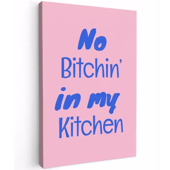 Quote - Blauw - Lettertype - Keuken canvas 2cm klein -z3d