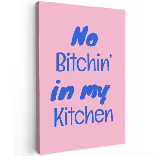 Quote - Blauw - Lettertype - Keuken canvas 2cm klein -z3d