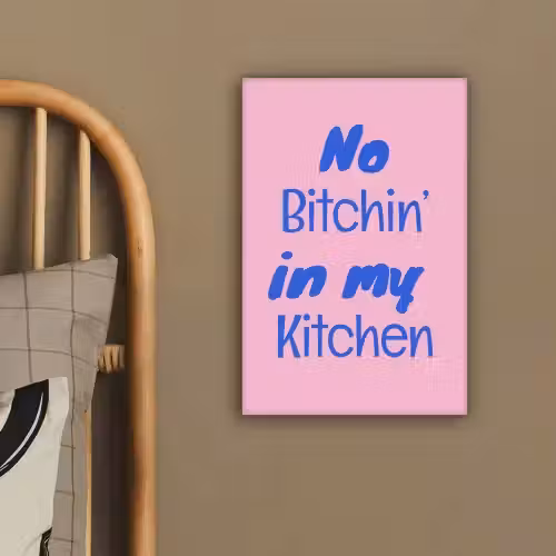 Quote - Blauw - Lettertype - Keuken canvas 2cm klein -sfeer3