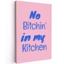 Quote - Blauw - Lettertype - Keuken canvas 2cm klein -z3d
