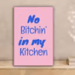 Quote - Blauw - Lettertype - Keuken canvas 2cm klein -sfeer1