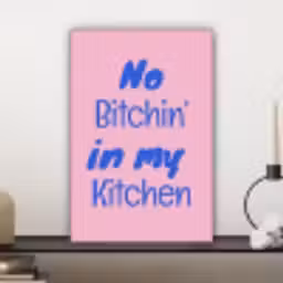 Quote - Blauw - Lettertype - Keuken canvas 2cm klein -sfeer6
