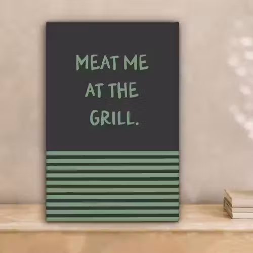 Quote - Groen - Grill - Zomer canvas 2cm klein -sfeer1