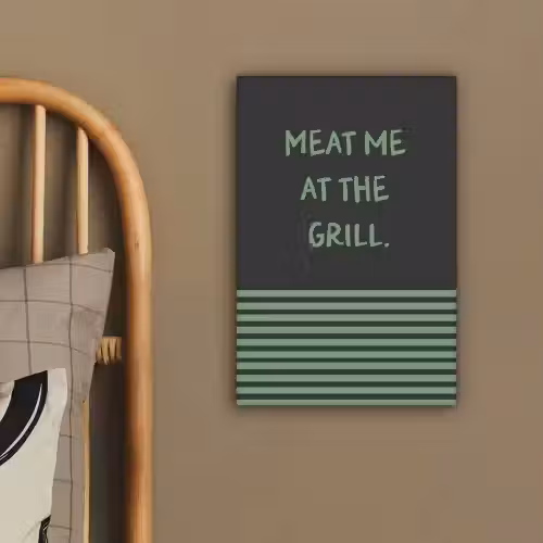 Quote - Groen - Grill - Zomer canvas 2cm klein -sfeer3