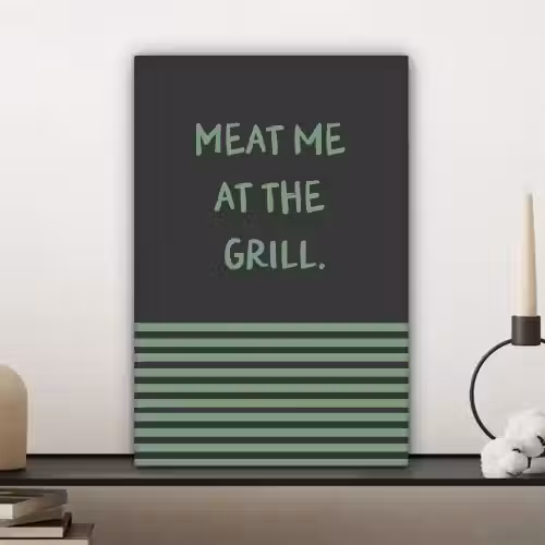 Quote - Groen - Grill - Zomer canvas 2cm klein -sfeer6