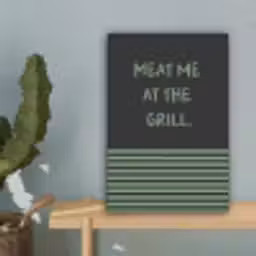 Quote - Groen - Grill - Zomer canvas 2cm klein -sfeer4