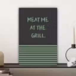 Quote - Groen - Grill - Zomer canvas 2cm klein -sfeer6