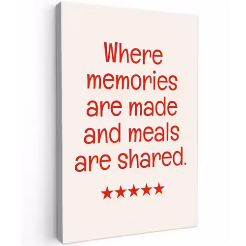 Quote - Sterren - Rood - Memories canvas 2cm klein -z3d