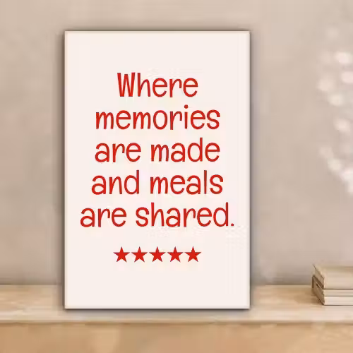 Quote - Sterren - Rood - Memories canvas 2cm klein -sfeer1