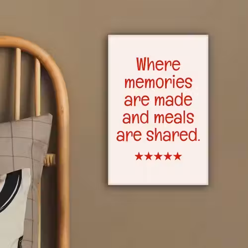 Quote - Sterren - Rood - Memories canvas 2cm klein -sfeer3