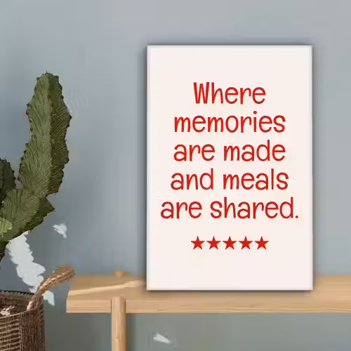 Quote - Sterren - Rood - Memories canvas 2cm klein -sfeer4