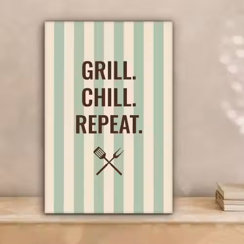 Quote - Strepen - Grill canvas 2cm klein -sfeer1