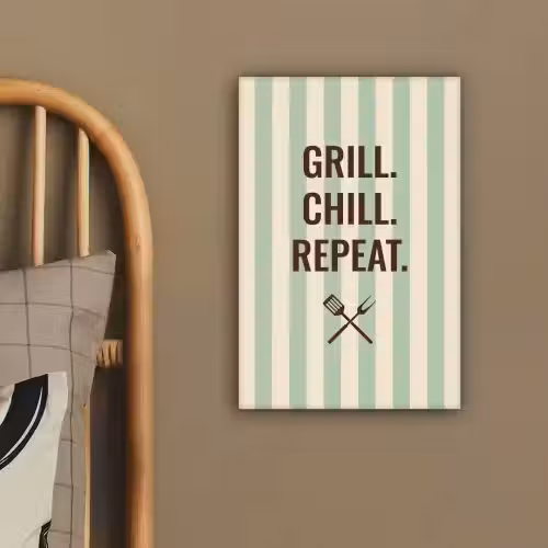 Quote - Strepen - Grill canvas 2cm klein -sfeer3