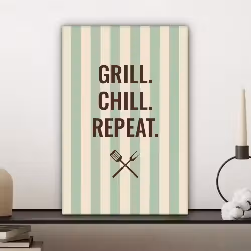 Quote - Strepen - Grill canvas 2cm klein -sfeer6