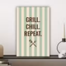 Quote - Strepen - Grill canvas 2cm klein -sfeer6