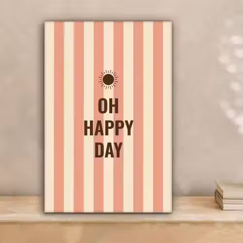 Quote - Zomer - Strepen canvas 2cm klein -sfeer1