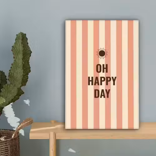 Quote - Zomer - Strepen canvas 2cm klein -sfeer4