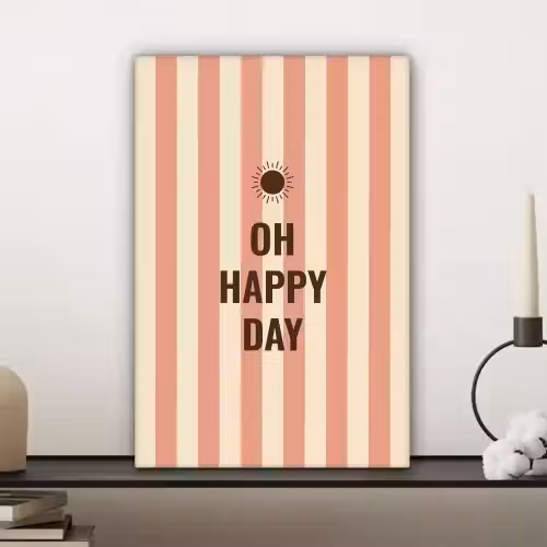 Quote - Zomer - Strepen canvas 2cm klein -sfeer6