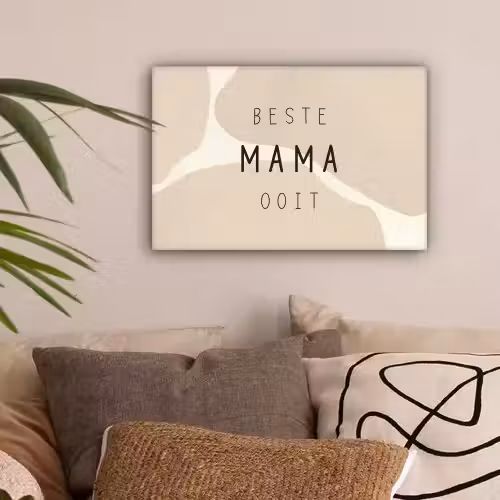 Quotes - Beste mama ooit - Mama - Spreuken canvas 2cm klein -sfeer1