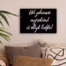Quotes - Koken - Het geheime ingrediënt is altijd liefde! - Spreuken - Liefde canvas 2cm klein -sfeer1