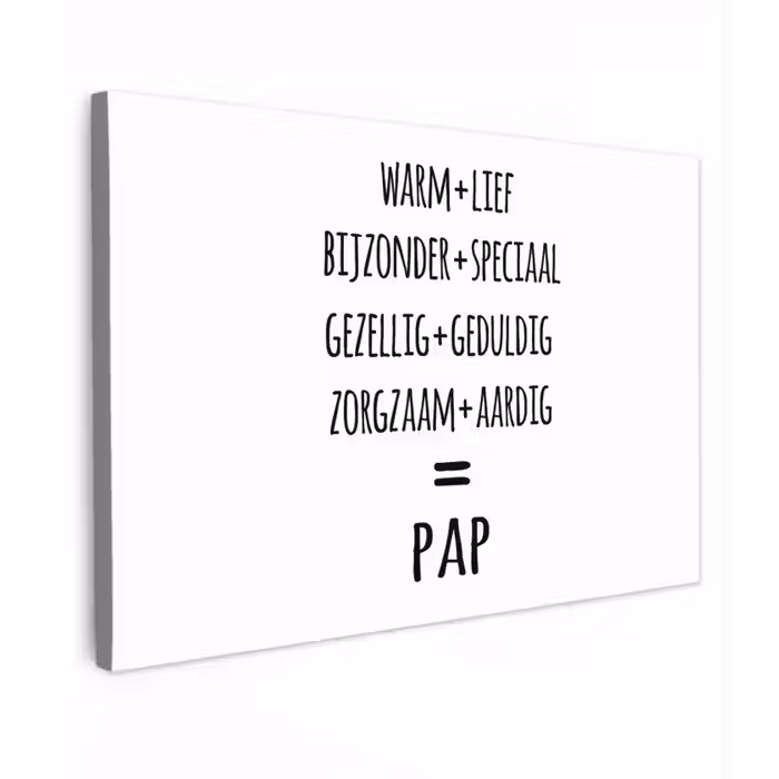 Quotes - Pap definitie - Spreuken - Vader canvas 2cm klein -z3d