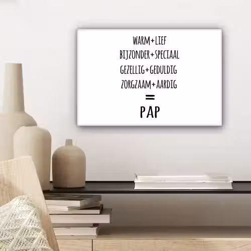 Quotes - Pap definitie - Spreuken - Vader canvas 2cm klein -sfeer6