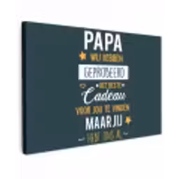 Quotes - Papa - Spreuken - Papa jij hebt ons al canvas 2cm klein -z3d
