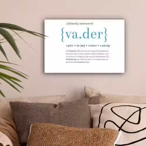 Quotes - Vader definitie - Spreuken - Woordenboek canvas 2cm klein -sfeer1