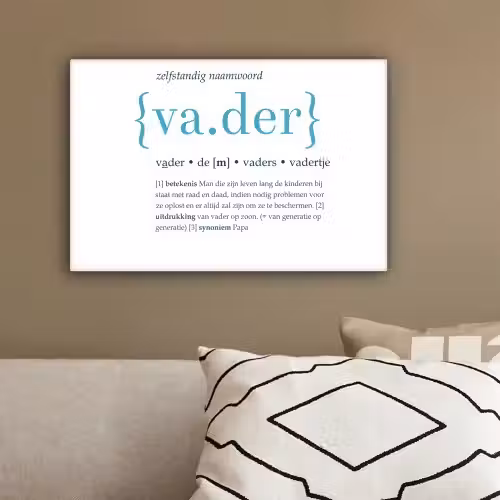 Quotes - Vader definitie - Spreuken - Woordenboek canvas 2cm klein -sfeer3