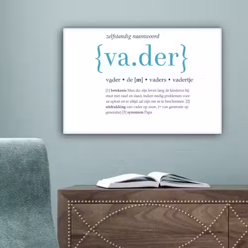 Quotes - Vader definitie - Spreuken - Woordenboek canvas 2cm klein -sfeer4