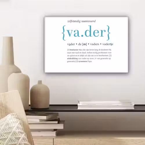 Quotes - Vader definitie - Spreuken - Woordenboek canvas 2cm klein -sfeer6