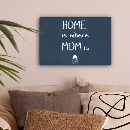 Quotes - Home is where mom is - Spreuken - Moeder canvas 2cm klein -sfeer1